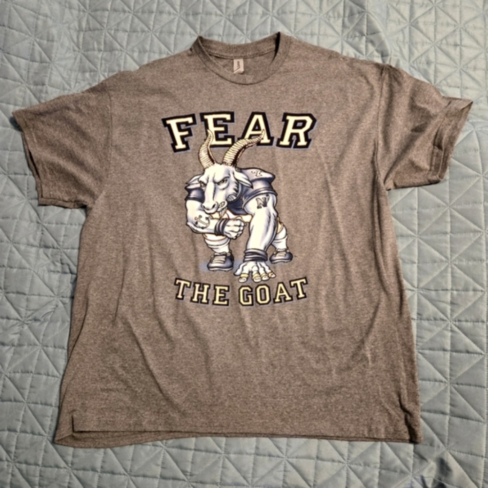US Navy Football Fear The Goat Sz XL Gildan T-shirt